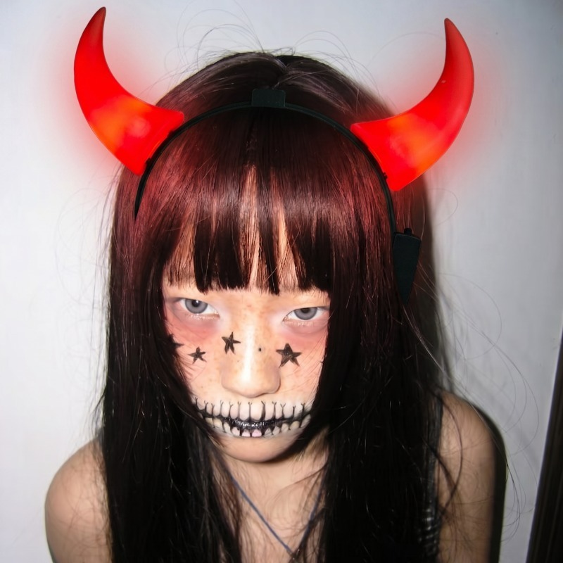 Outdoor Lighting Halloween - LED Devil Horns Headband Light Up