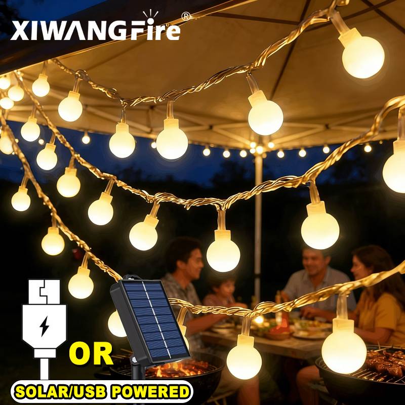 Lighting Wedding Outdoor - 3-10M Solar/USB/Battery String Lights, Fairy Globe