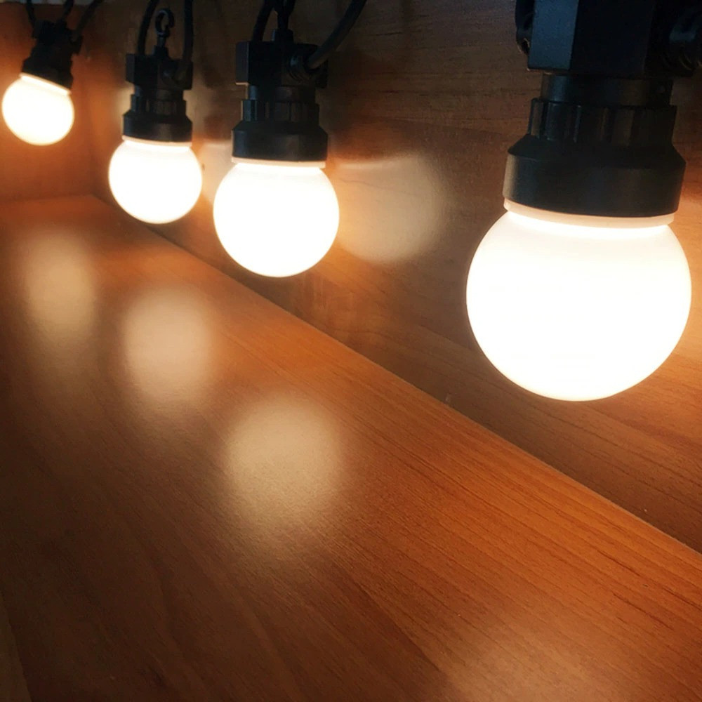 String Light Bistro - Led Milky White G50 Globe Outdoor