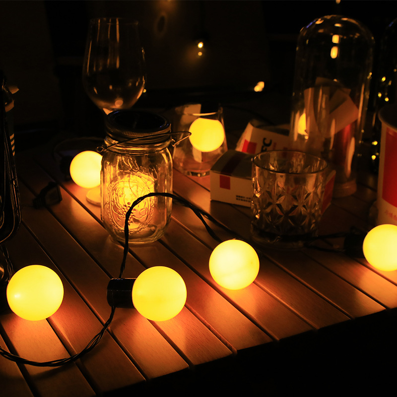String Light Bistro - Solar String Lights Outdoor Waterproof Solar