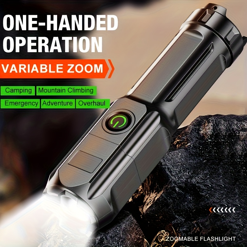 Outdoor Lighting Battery Powered - LED Camping Torch Flashlight High Power