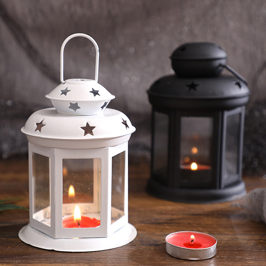Lighting Wedding Outdoor - Hanging candle lamp ornament glass lanterns