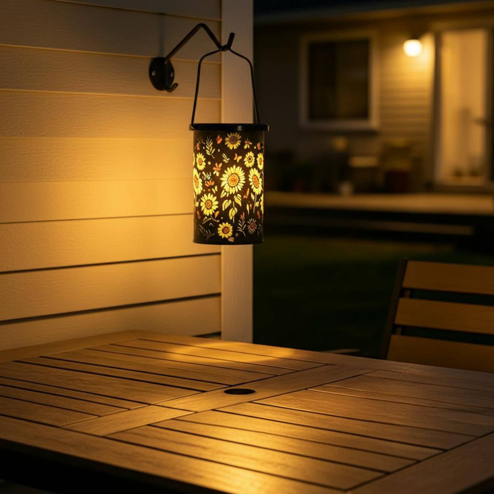 Outdoor Lighting Vintage - Floral Lantern Vintage Design Hanging Solar