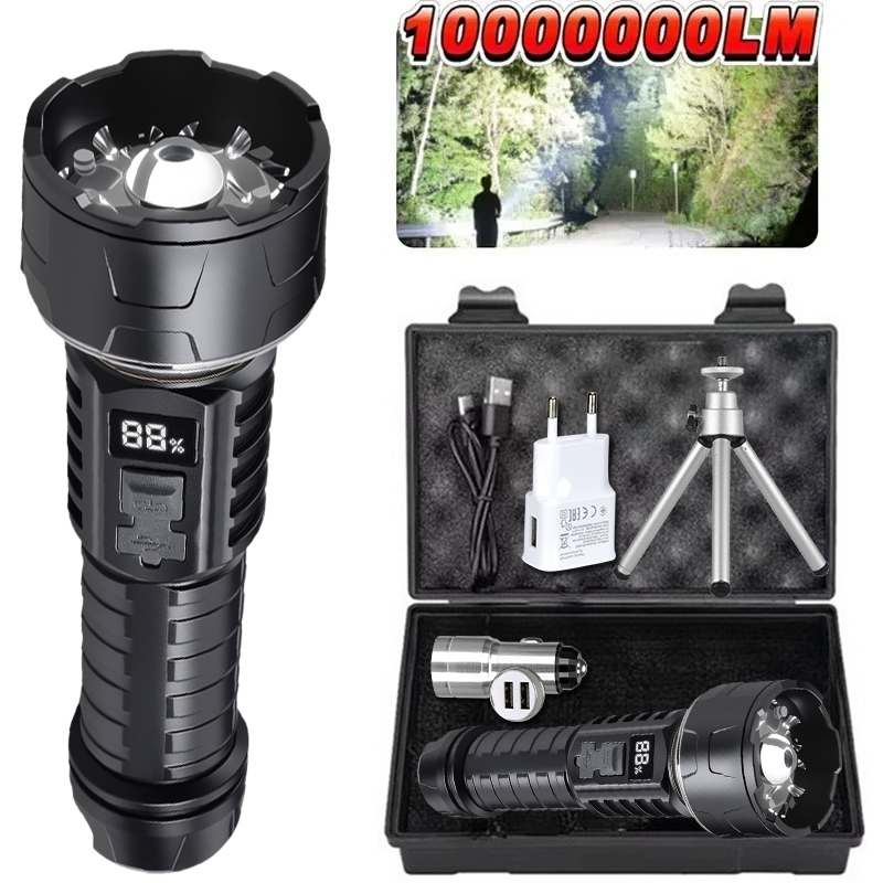 Outdoor Lighting Install - COB LED Flashlight Rechargeable Lantern 7-core