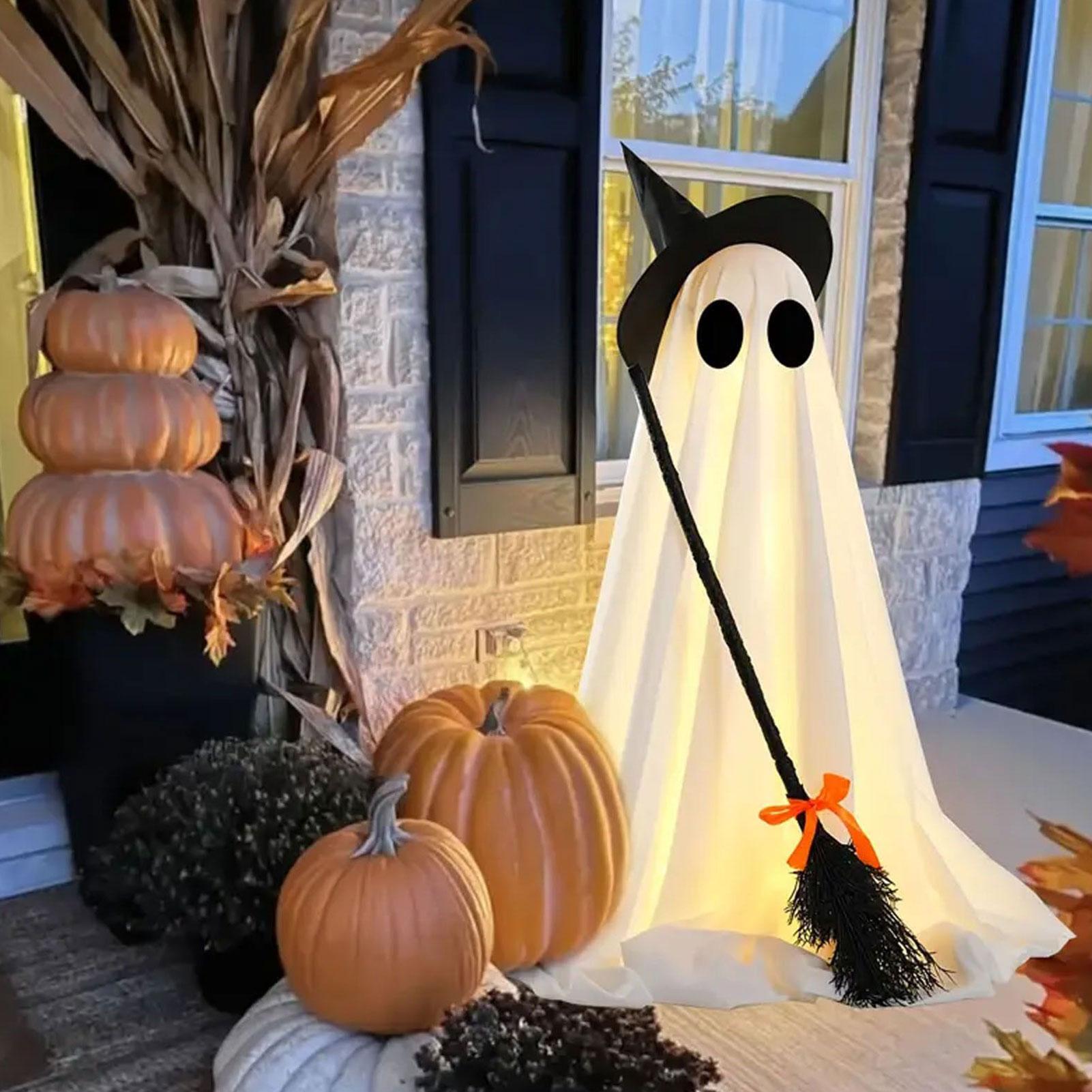 Outdoor Lighting Halloween - Light Up Ghost Decorations Outdoor Spooky