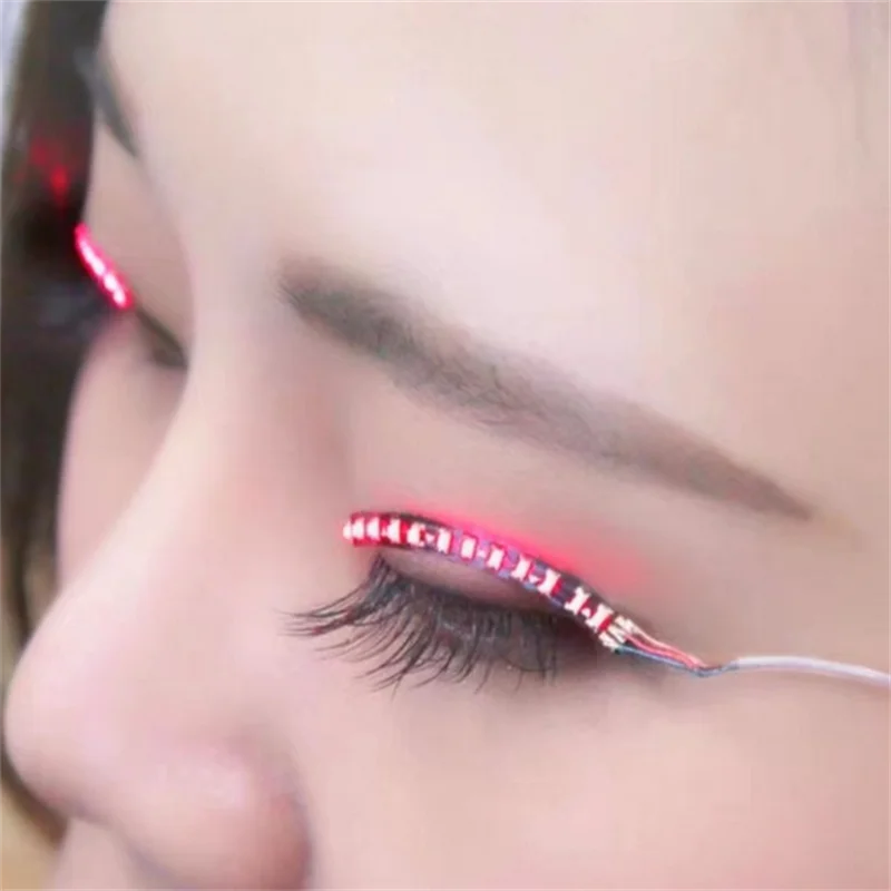 Outdoor Lighting Halloween - 1 Pair LED False Eyelashes,Makeup Lashes,Waterproof,