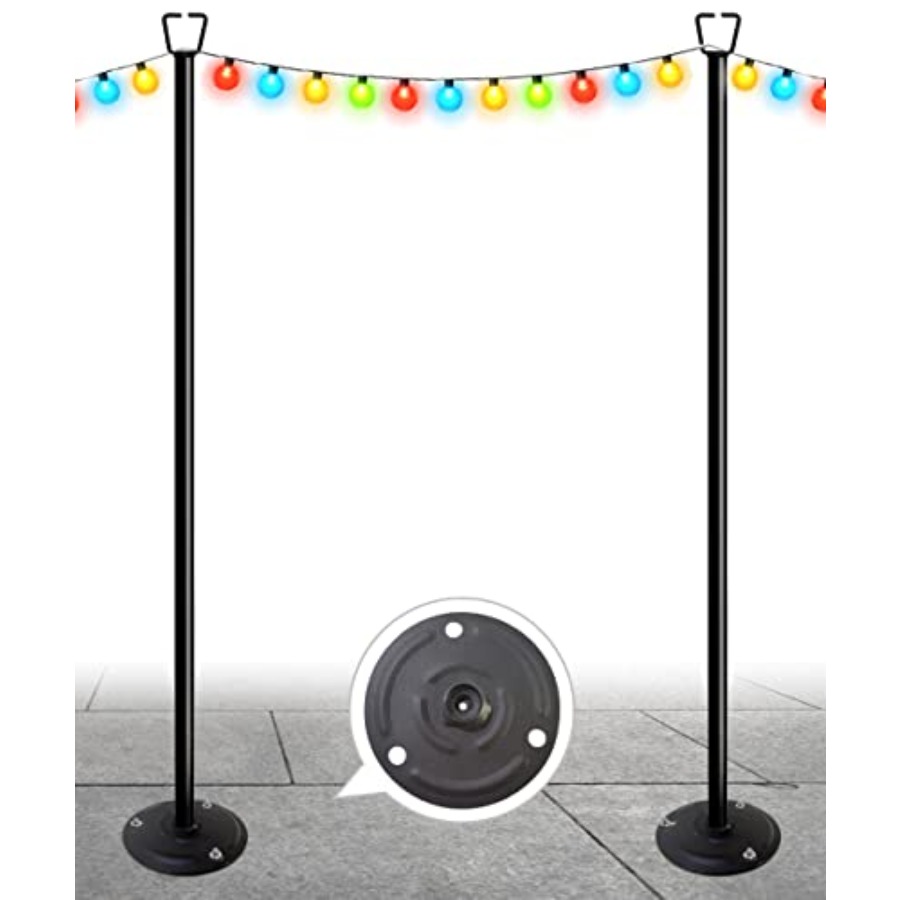 String Light Bistro - 10Feet Ground Base String Light Poles
