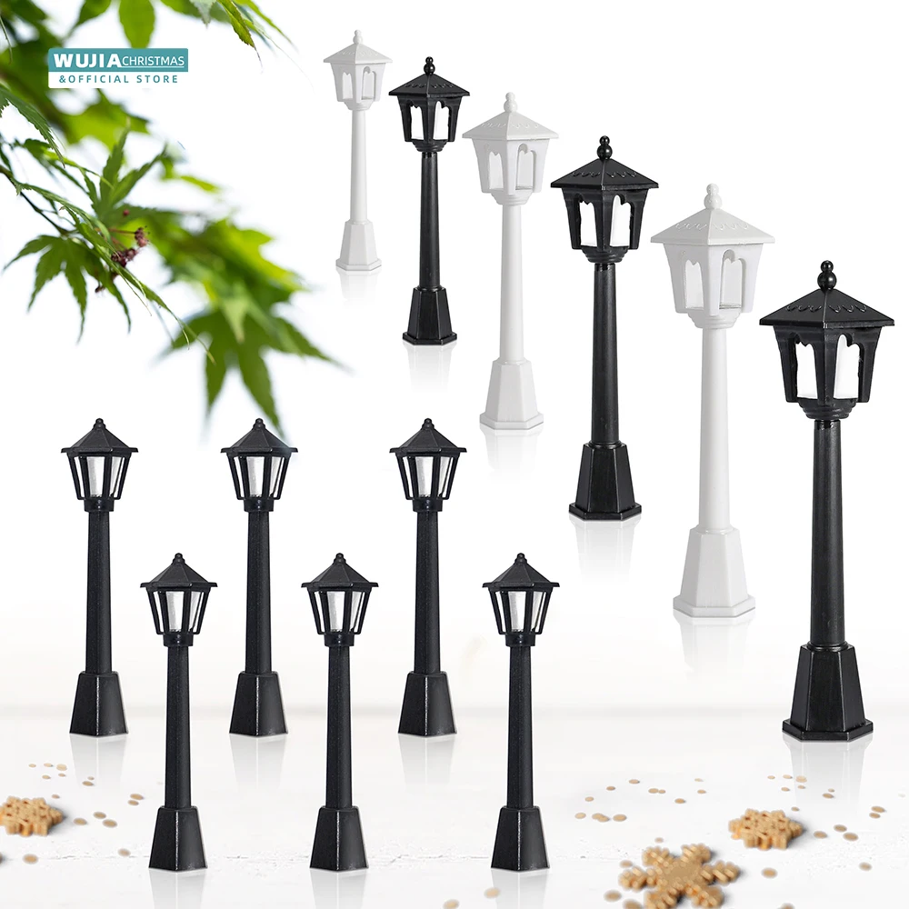 Outdoor Lighting Xmas - 6/12pcs Retro Miniature Street Lights Models