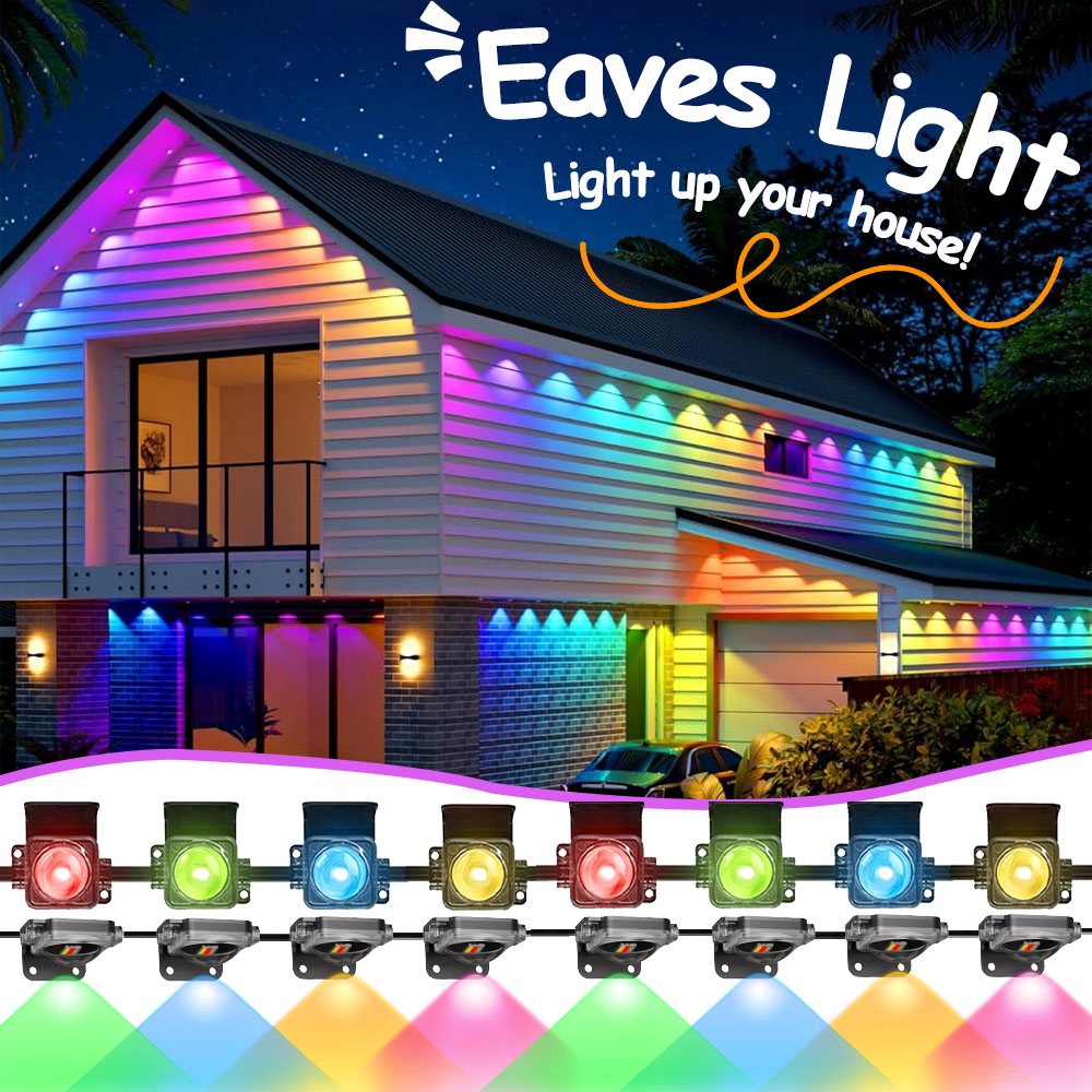 Outdoor Lighting Halloween - Permanent Outdoor Eaves Lights for Garden