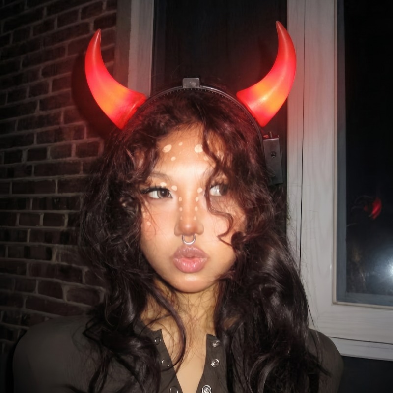 LED Devil Horns Headband Light - đánh giá và giá Outdoor Lighting Halloween