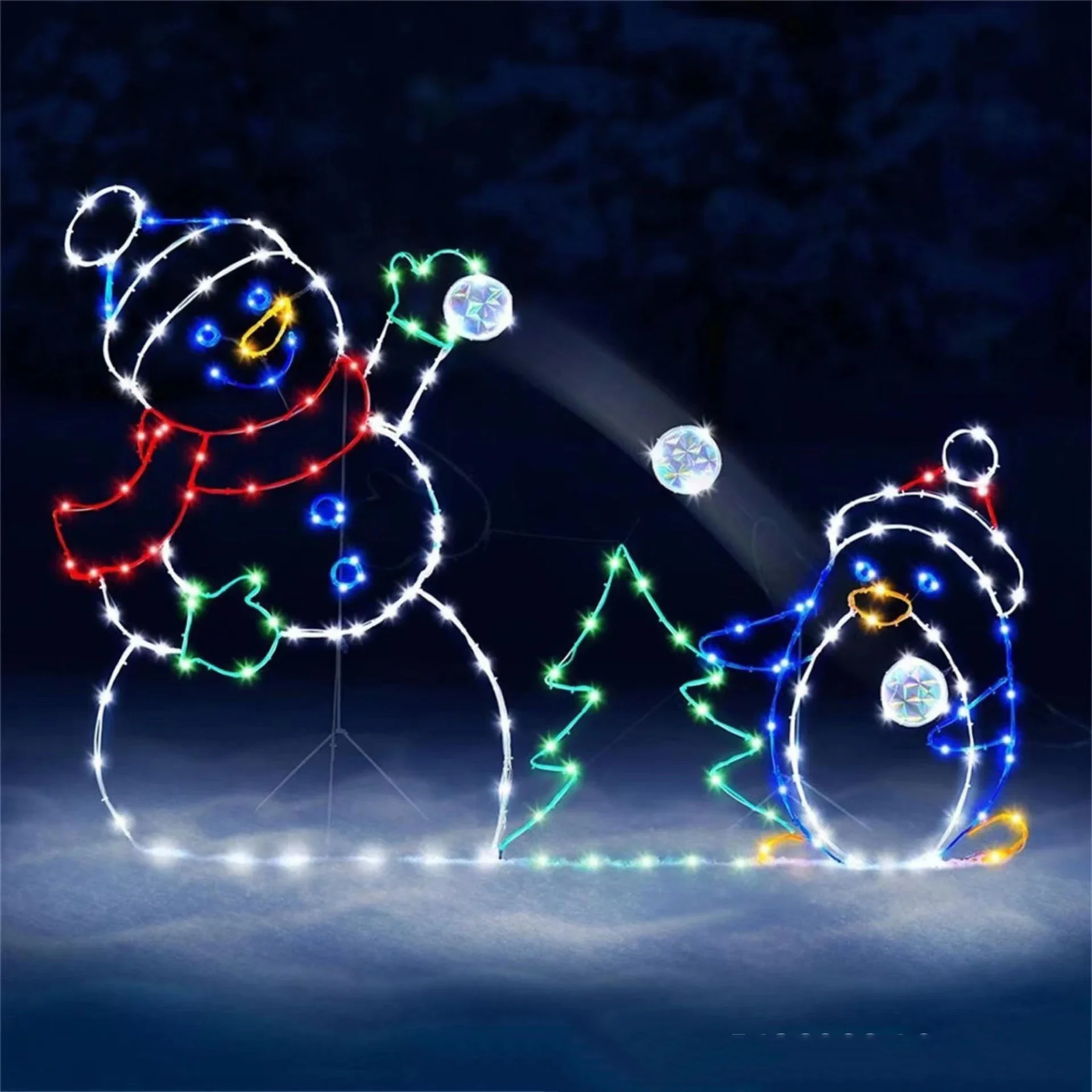 Animated Snowball Light LED Gl - đánh giá và giá Outdoor Lighting Xmas