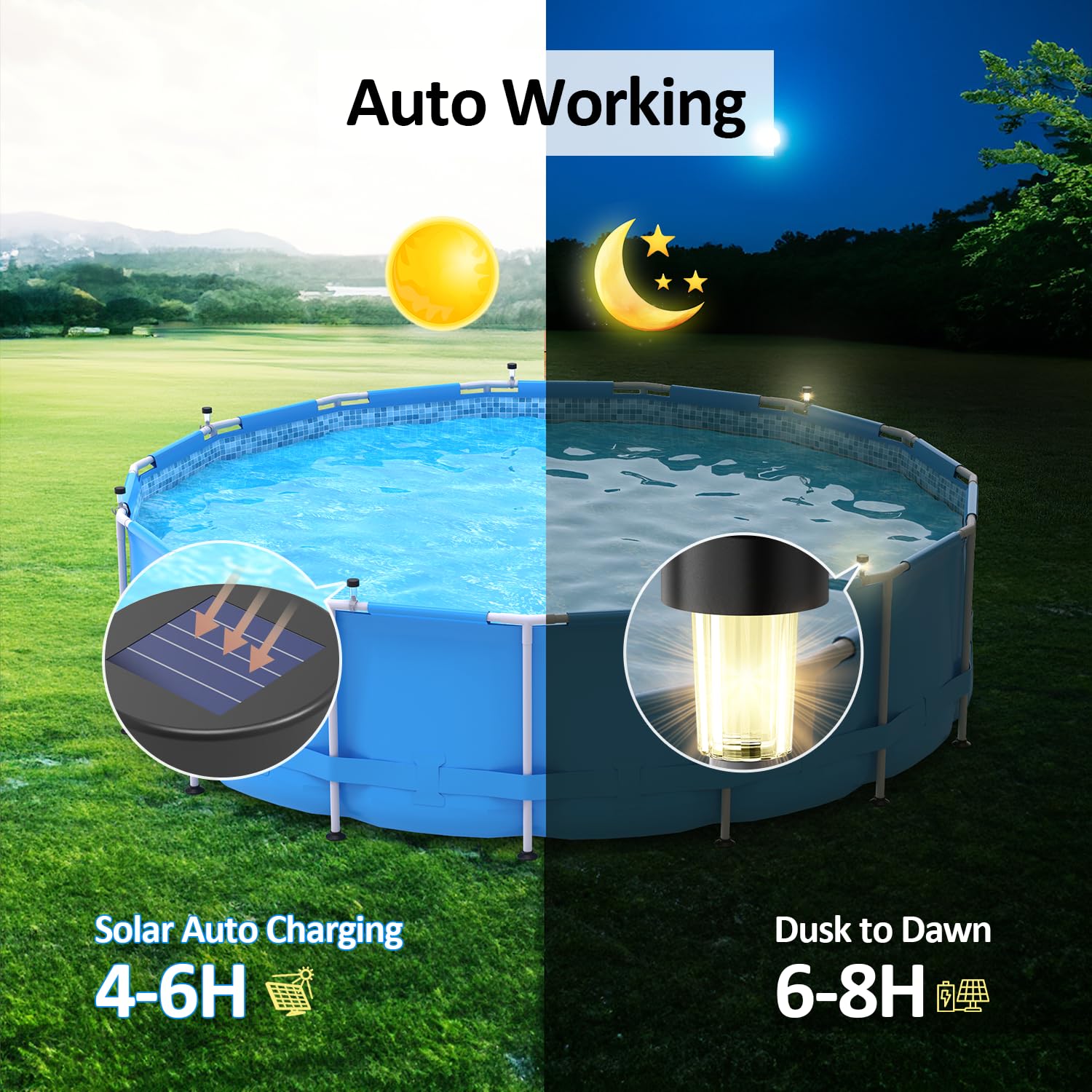 6 packages Solar Pool Light Fr - đánh giá và giá Pond Light Submersible