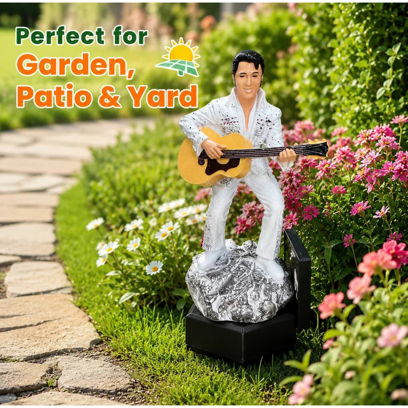 Elvis Solar Garden Statue Ligh - đánh giá và giá Outdoor Lighting Vintage