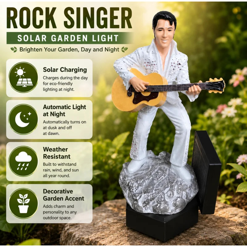 Elvis Solar Garden Statue Ligh - đánh giá và giá Outdoor Lighting Vintage