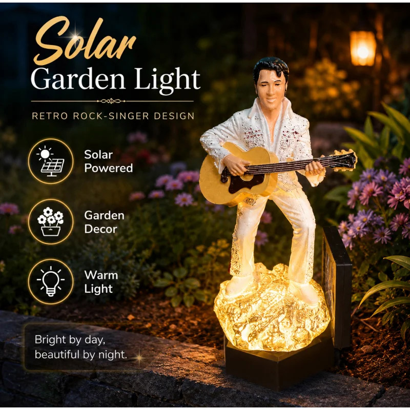 Elvis Solar Garden Statue Ligh - đánh giá và giá Outdoor Lighting Vintage
