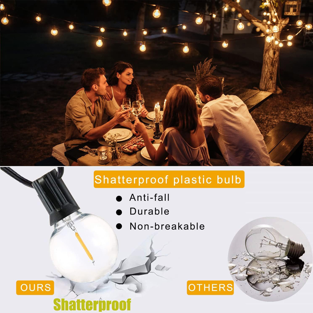 Outdoor G40 Patio String Light - đánh giá và giá String Light Bistro