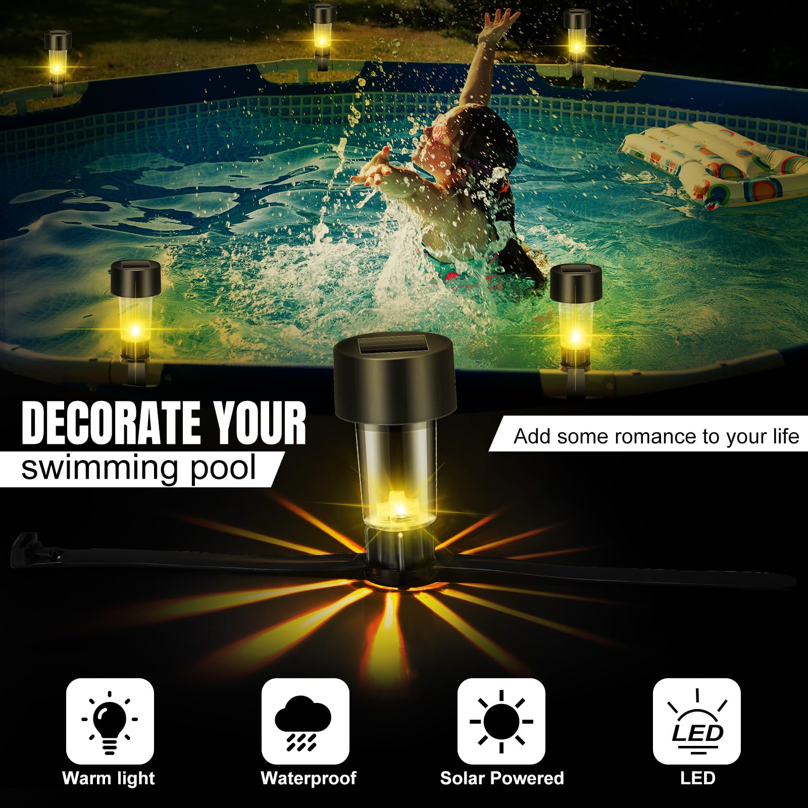 6 Packages Solar Pool Light Fr - đánh giá và giá Pond Light Submersible