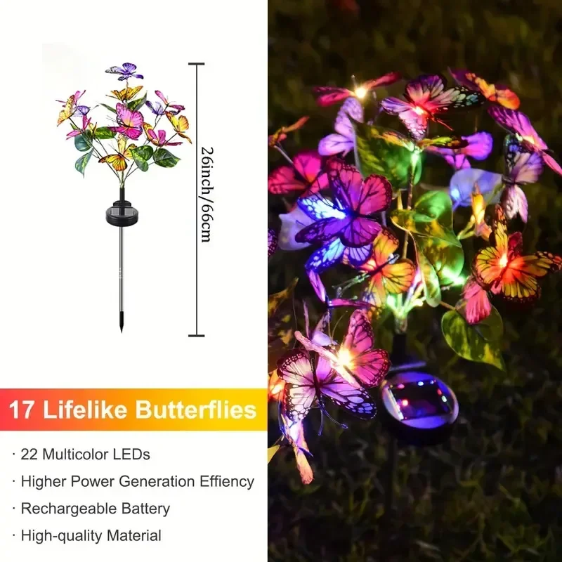 Solar LED Butterfly Garden Lig - đánh giá và giá Outdoor Lighting Xmas