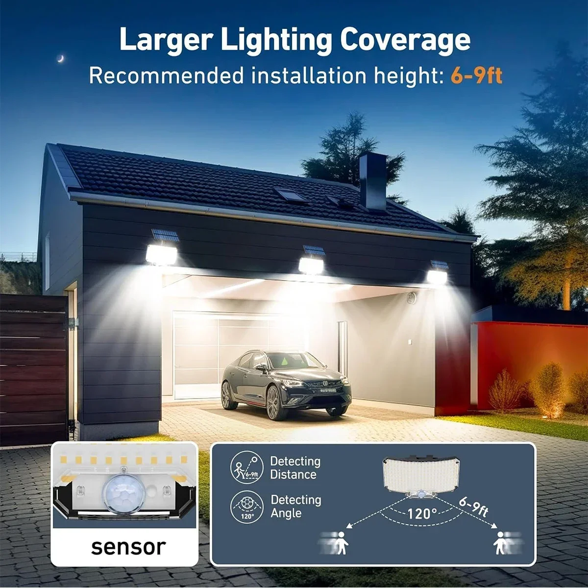 234LED Solar Outdoor Lights Mo - đánh giá và giá Motion Sensor Outdoor