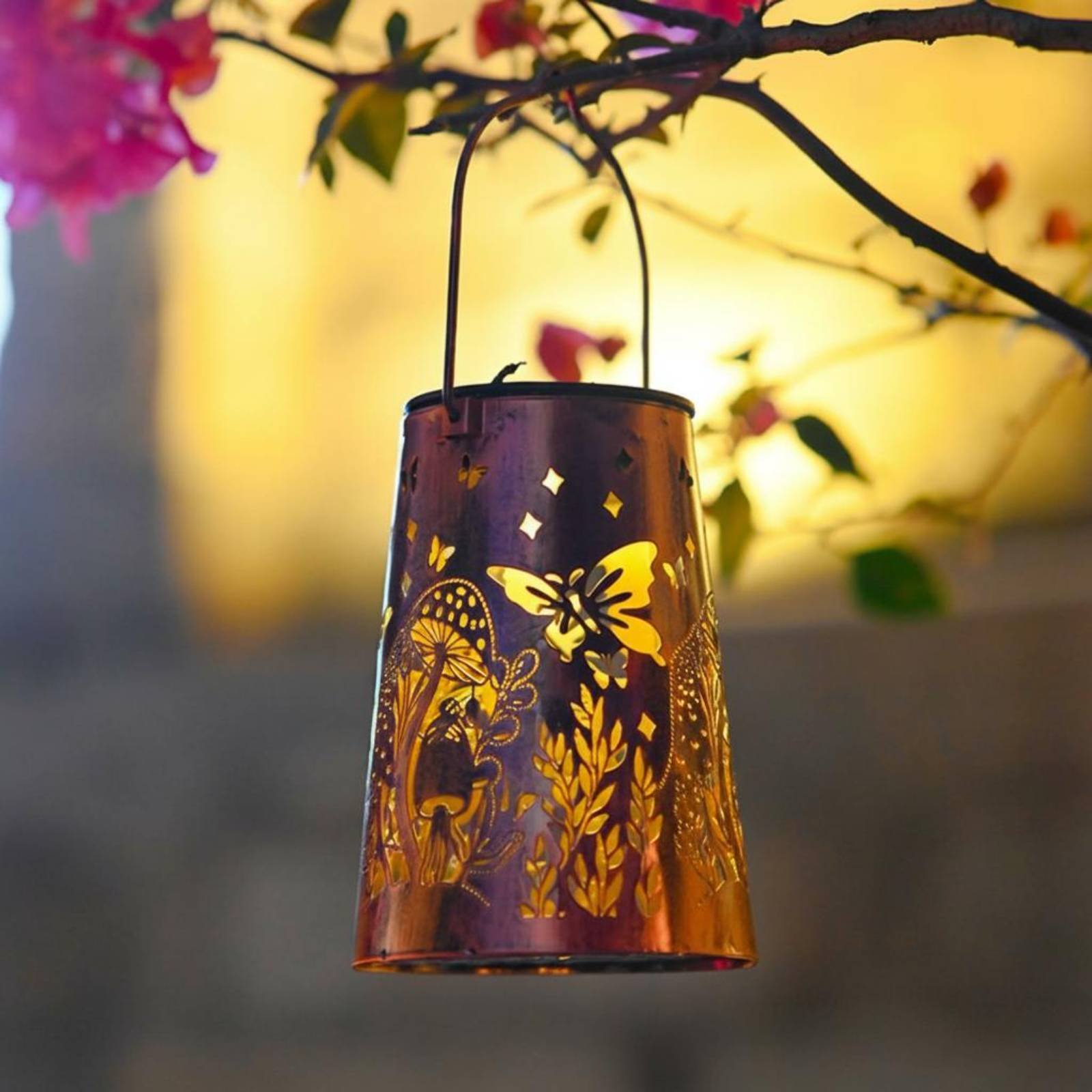 Floral Garden Lantern Pattern  - đánh giá và giá Outdoor Lighting Battery Powered