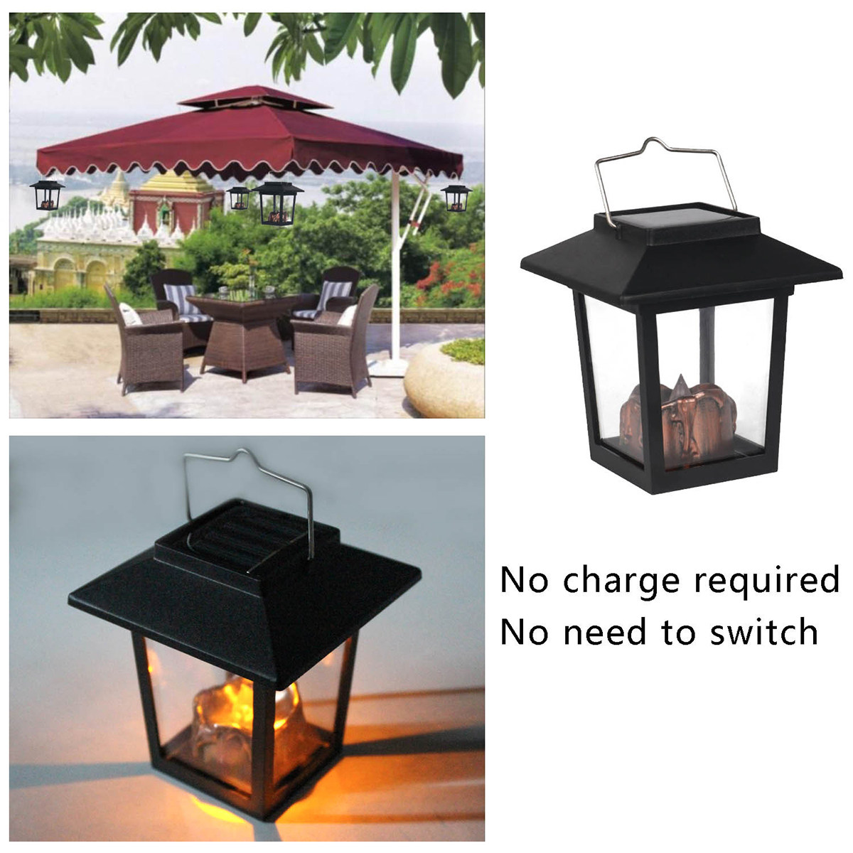3Pcs Waterproof Solar Lantern  - đánh giá và giá Outdoor Lighting Vintage
