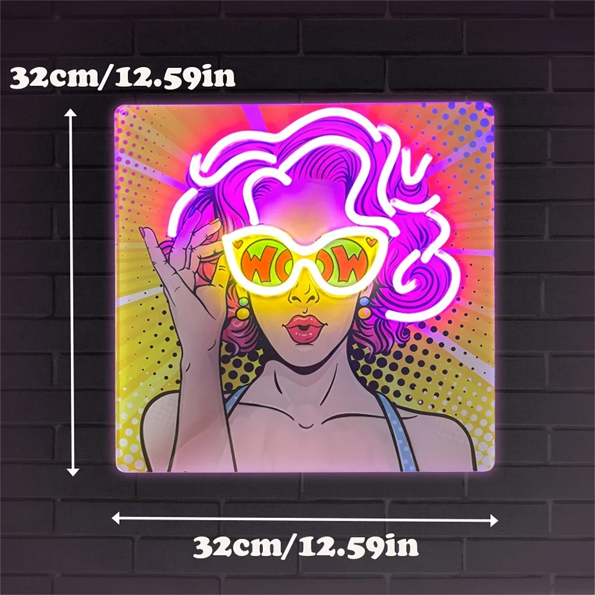Wow Lady Pop Art LED Neon Sign - đánh giá và giá Outdoor Lighting Decor Wow
