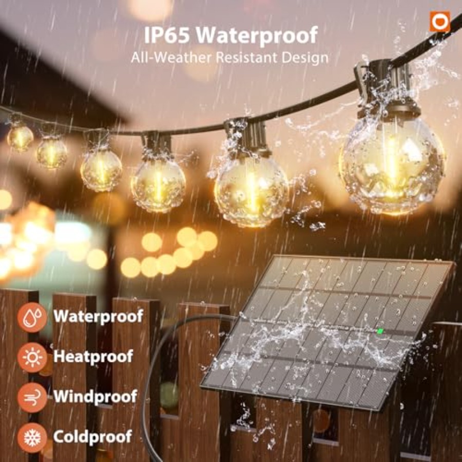 198Feet Solar String Lights Ou - đánh giá và giá Outdoor Lighting Install