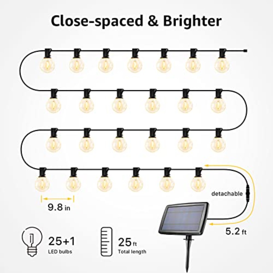 Solar Outdoor String Lights Pa - đánh giá và giá String Light Bistro