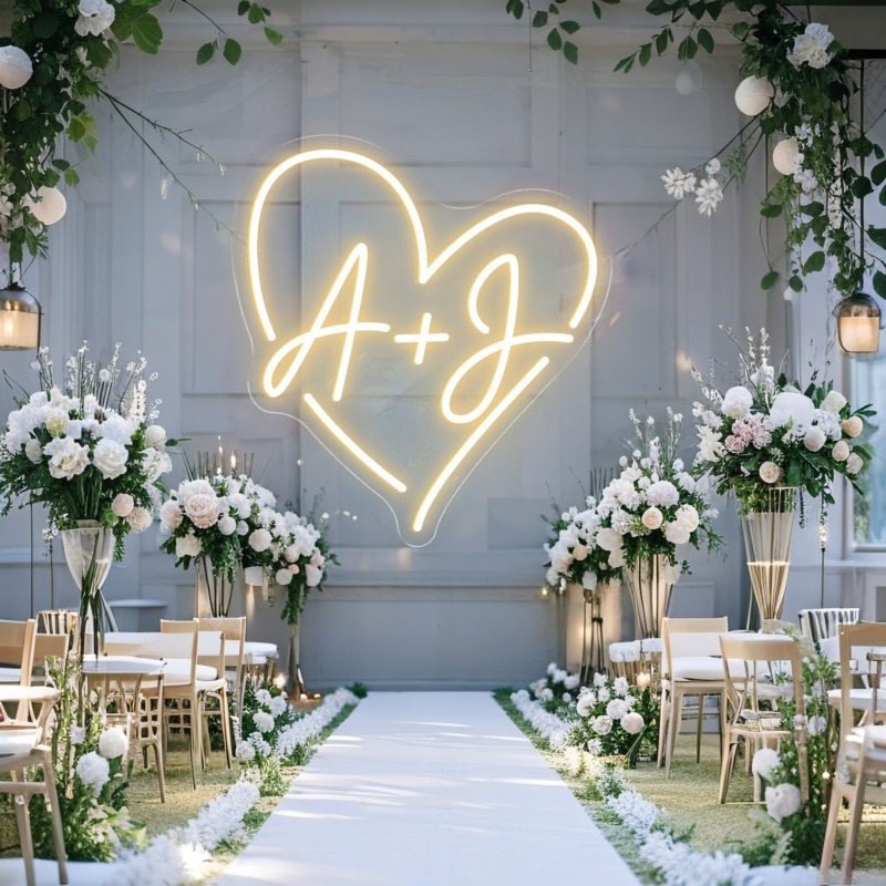 Custom Initials Heart LED Neon - đánh giá và giá Outdoor Lighting Halloween
