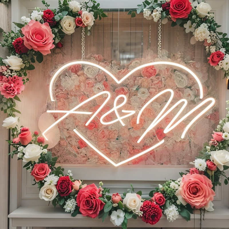 Custom Initials Heart LED Neon - đánh giá và giá Outdoor Lighting Halloween