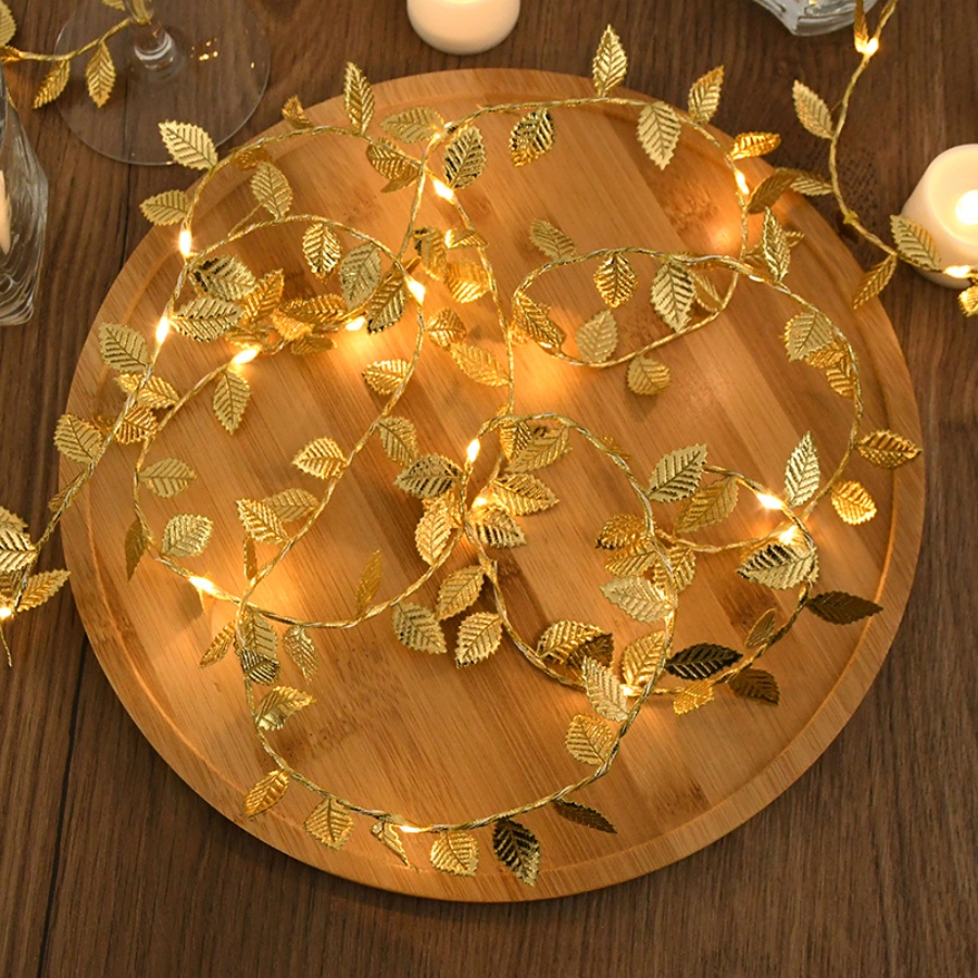 Golden Leaf Rattan Copper Wire - đánh giá và giá Lighting Wedding Outdoor