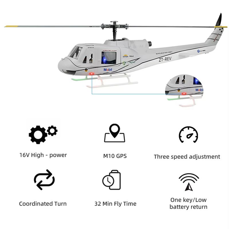 FLYWING UH1 remote control hel - đánh giá và giá Outdoor Lighting Cable Uk