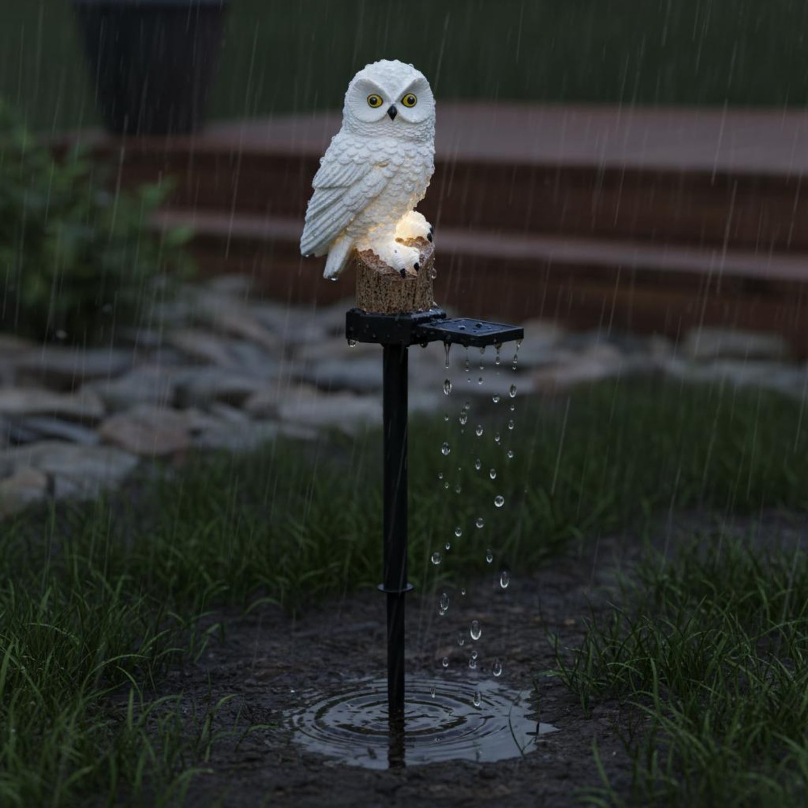 Solar Owl Stake Light Waterpro - đánh giá và giá Outdoor Lighting Install