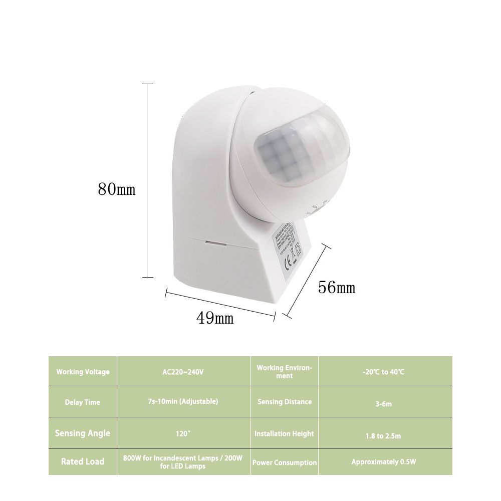 220V Outdoor Waterproof Wall-m - đánh giá và giá Motion Sensor Outdoor