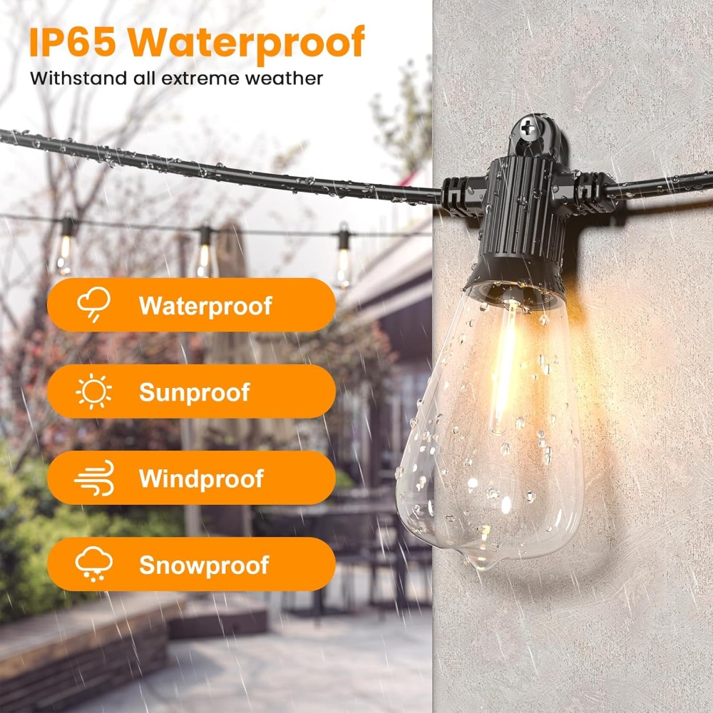 50FT Outdoor String Lights wit - đánh giá và giá String Light Bistro
