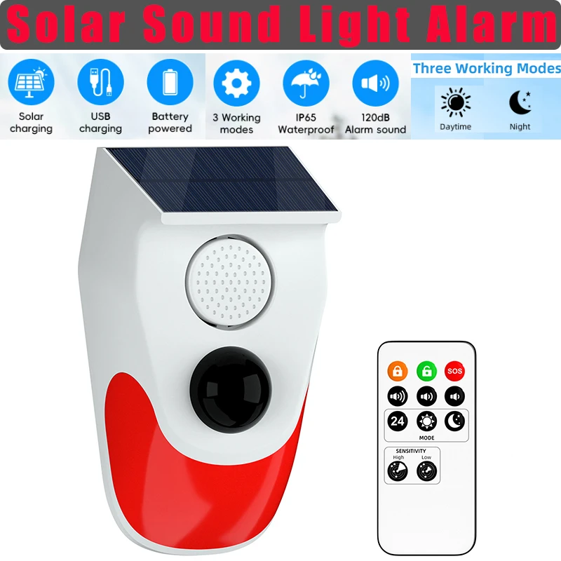 Solar Sound Light Alarm Wirele - đánh giá và giá Outdoor Lighting With Motion Sensor