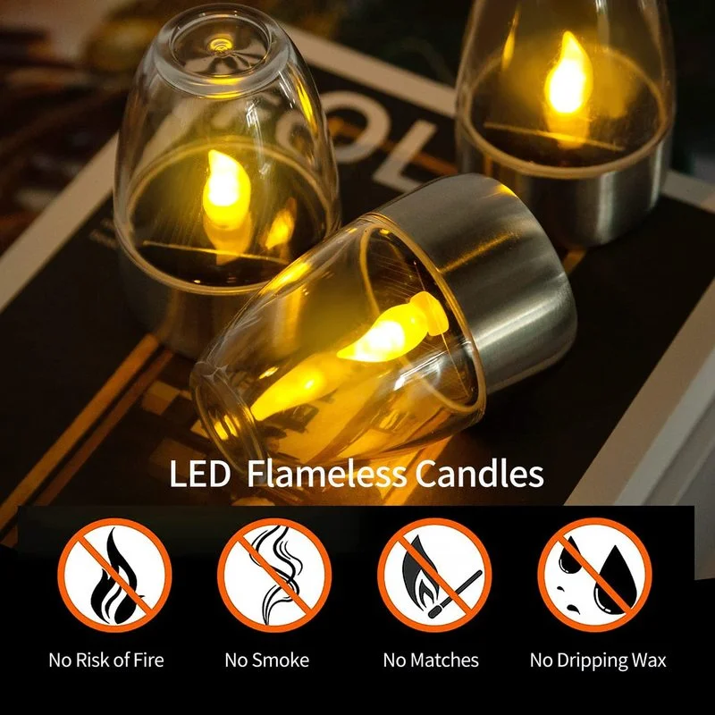 LED Solar Candles Light Flamel - đánh giá và giá Lighting Wedding Outdoor
