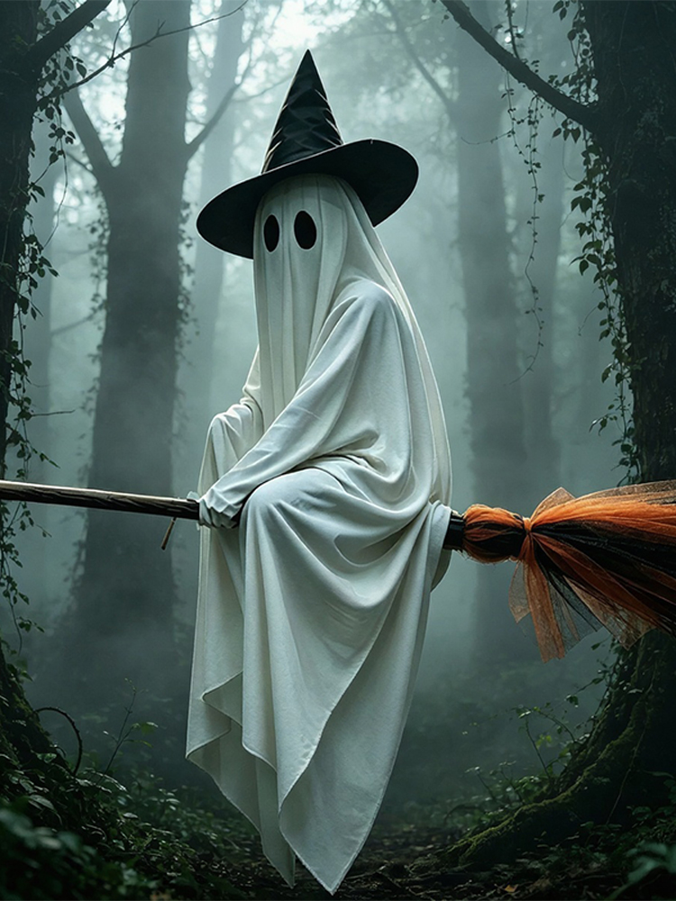 Halloween Flying Brooms And Gh - đánh giá và giá Outdoor Lighting Halloween