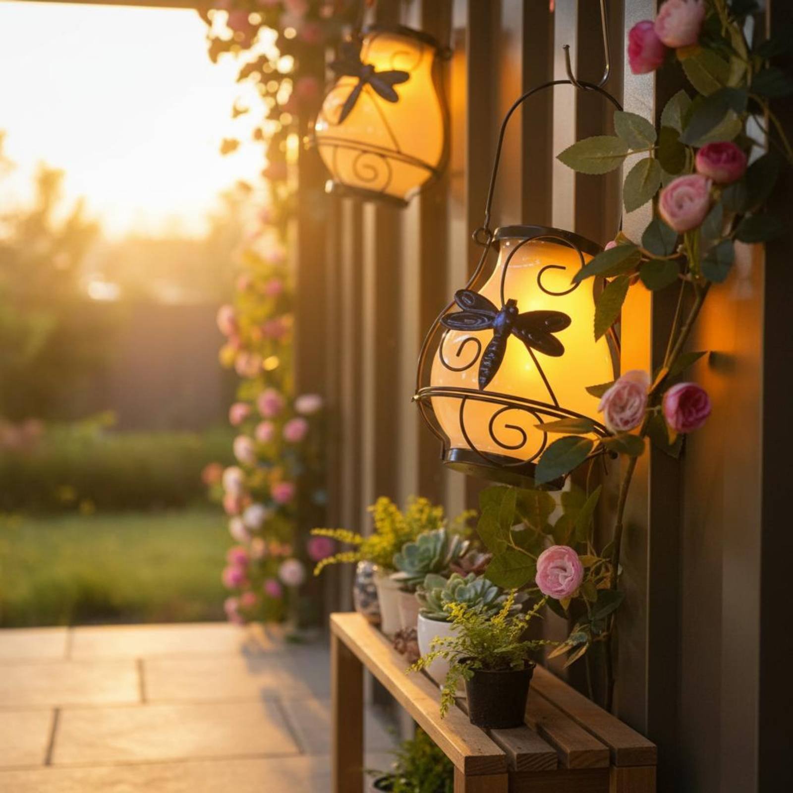 Solar Butterfly Lantern Waterp - đánh giá và giá Outdoor Lighting Battery Powered