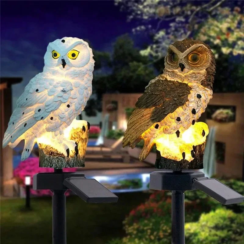 Solar Owl Statue Garden Light  - đánh giá và giá Outdoor Lighting Guide