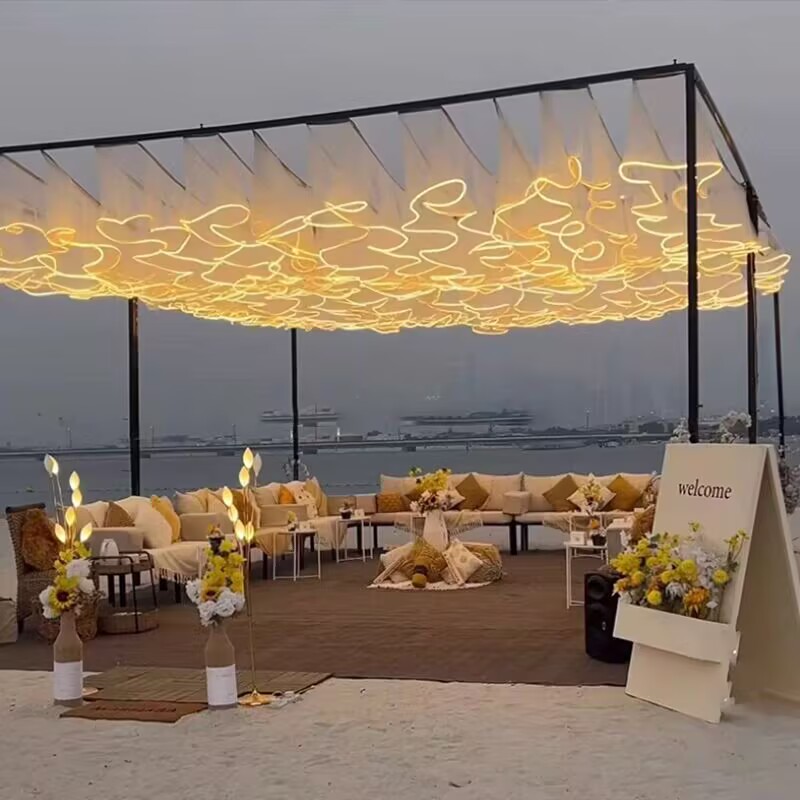 Wedding Ceiling Decoration Out - đánh giá và giá Lighting Wedding Outdoor