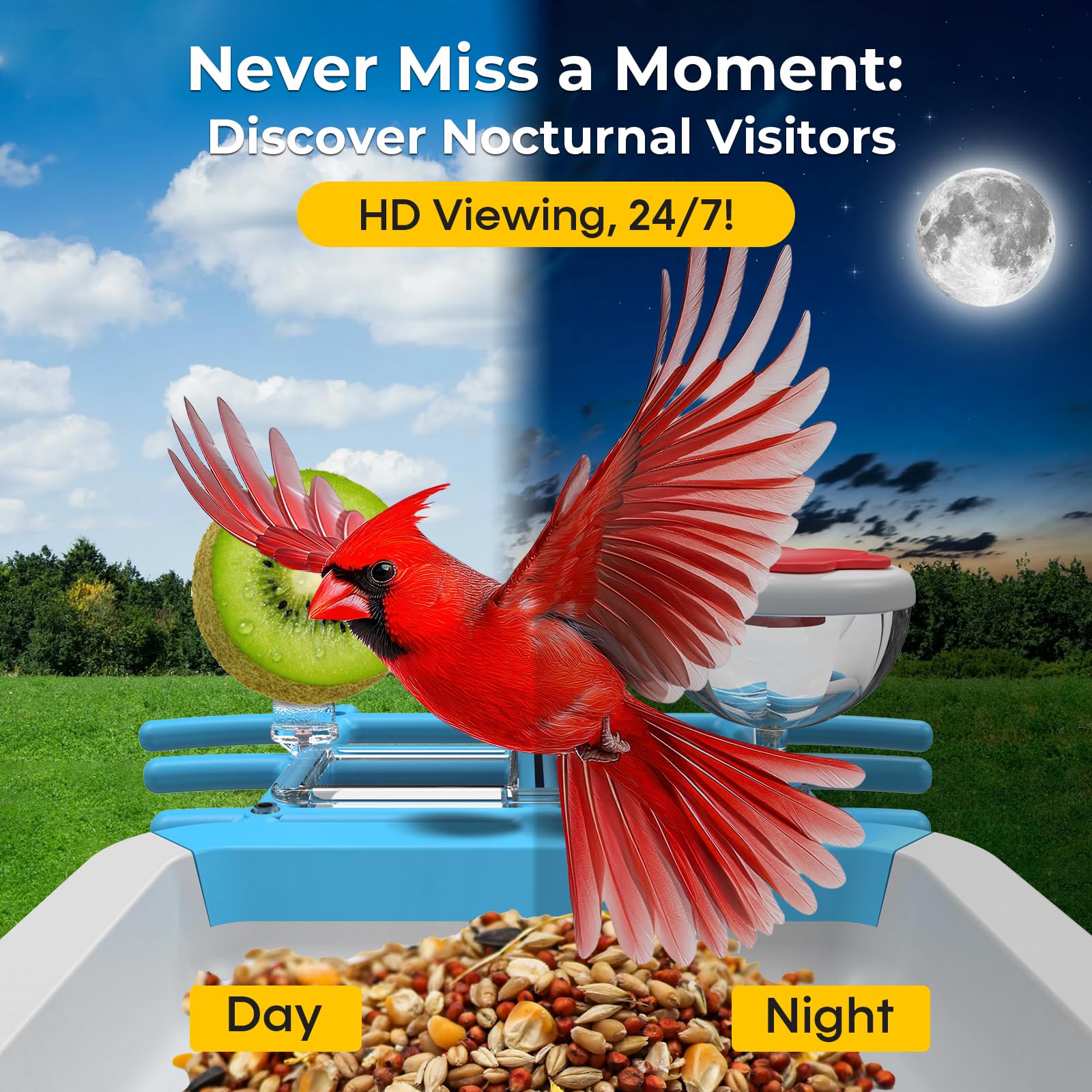 Smart Bird Feeder Camera 2K Li - đánh giá và giá Motion Sensor Outdoor