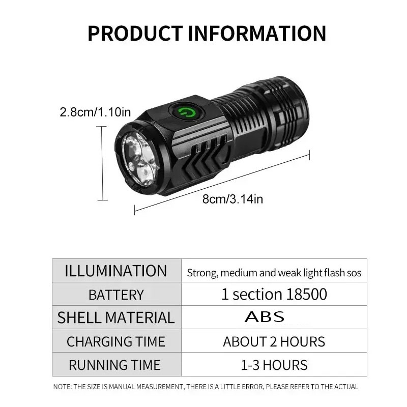 Mini 3LED Flashlight With Pen  - đánh giá và giá Outdoor Lighting Guide