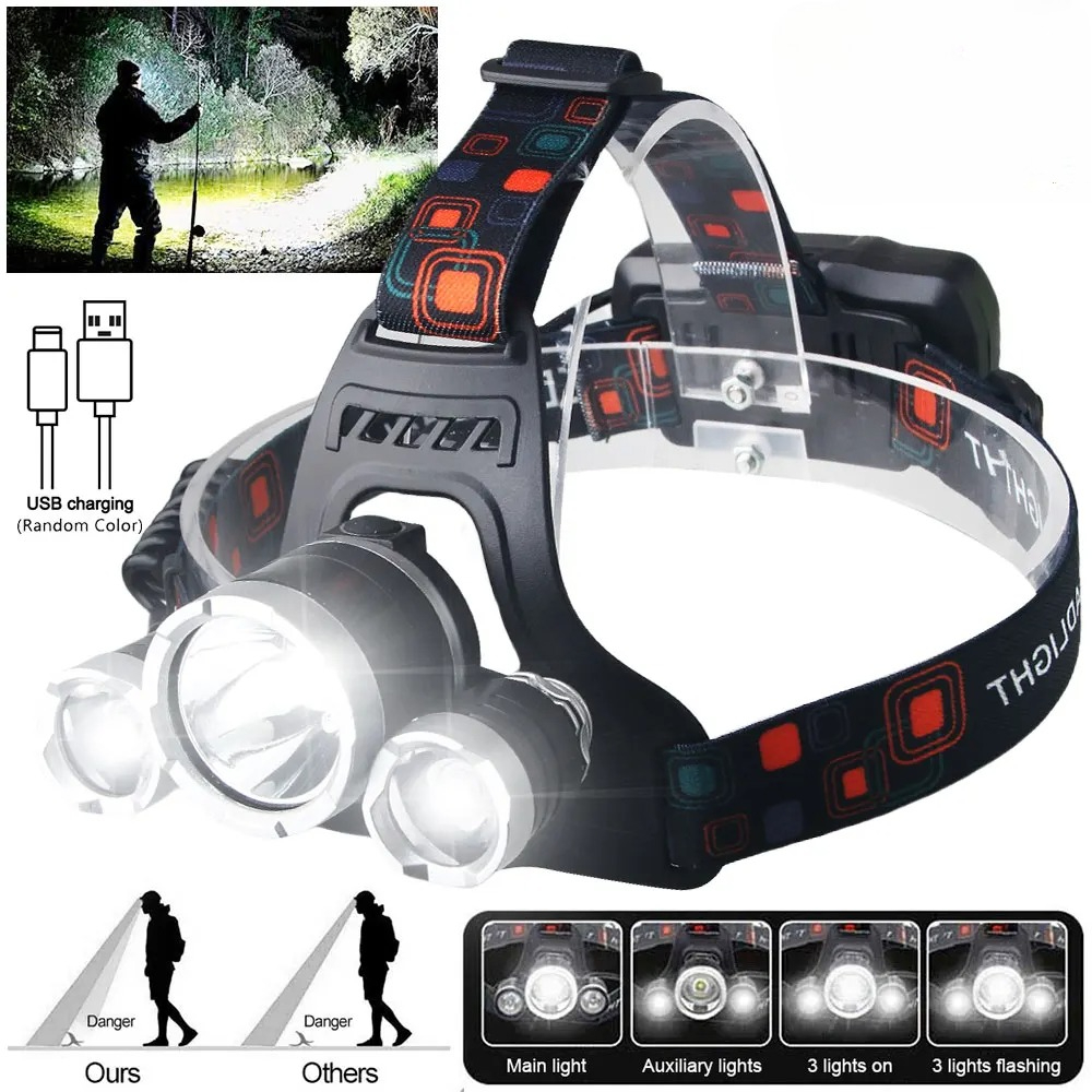 High Power LED Headlamp 18650  - đánh giá và giá Outdoor Lighting Battery Powered