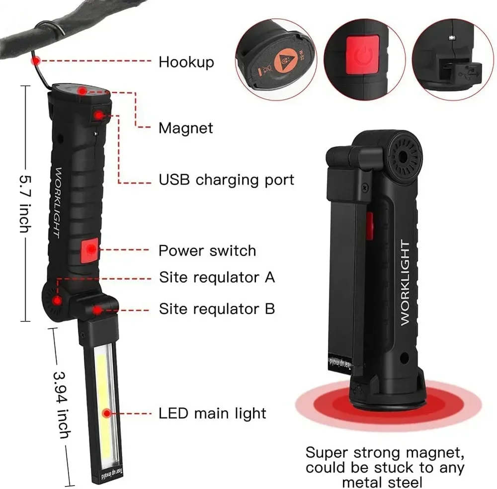 LED COB Flashlight USB Recharg - đánh giá và giá Outdoor Lighting Guide