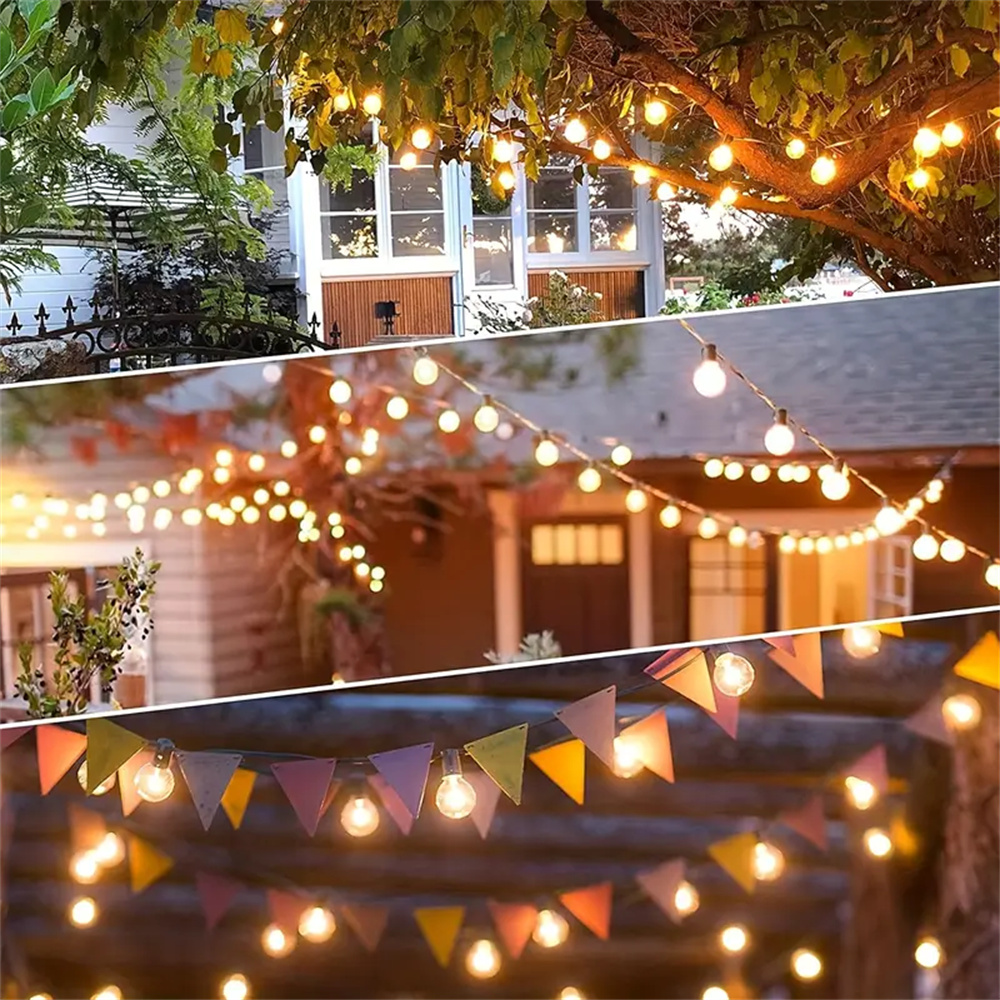 Outdoor String Lights, G40 Glo - đánh giá và giá String Light Bistro