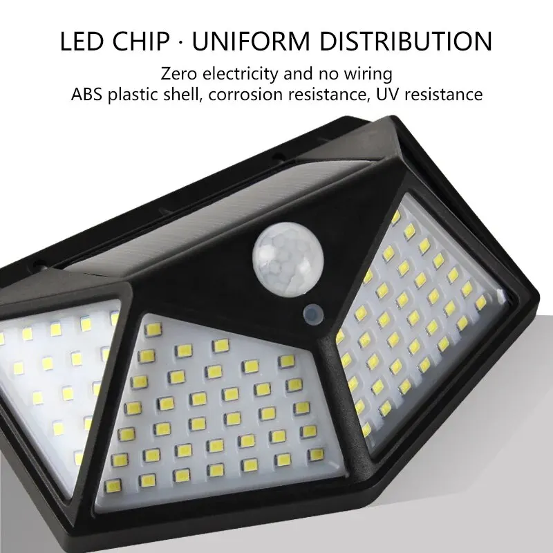 Motion Sensor 100LED Solar Wal - đánh giá và giá Outdoor Lighting With Motion Sensor
