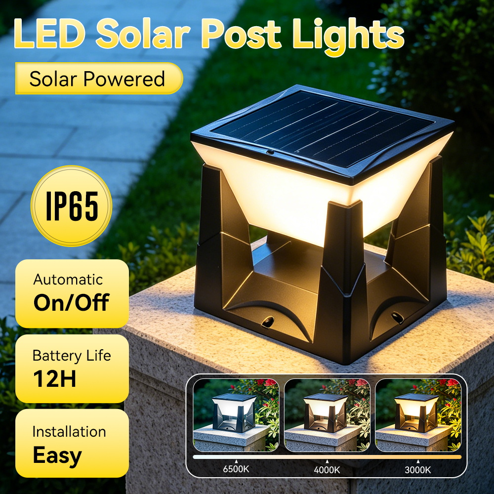 Waterproof LED Solar Pillar La - đánh giá và giá Outdoor Lighting Install