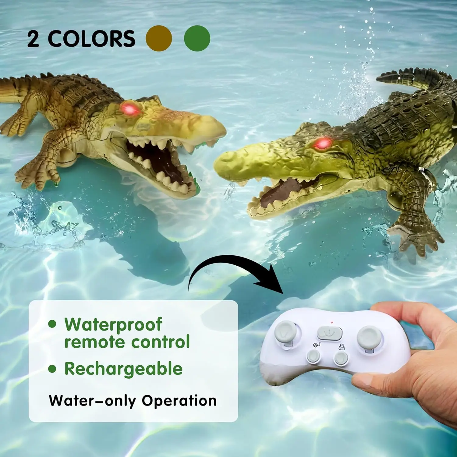 Remote Control Crocodile Water - đánh giá và giá Pond Light Submersible