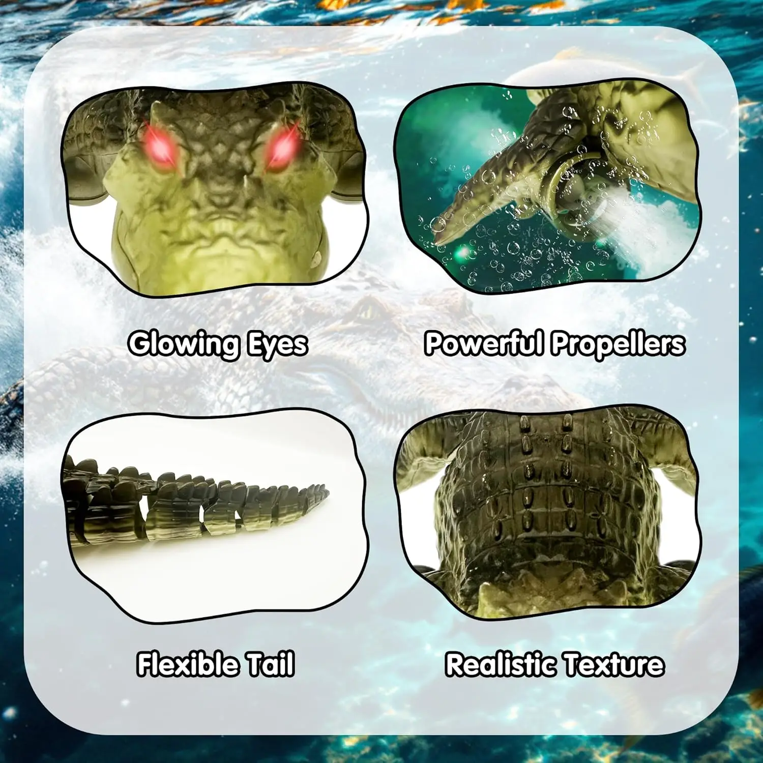 Remote Control Crocodile Water - đánh giá và giá Pond Light Submersible